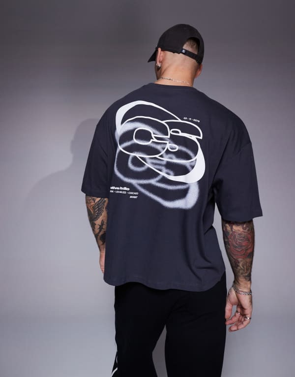 ̵   T ȥåץ ASOS DESIGN boxy oversized t-shirt with back...