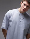 【送料無料】 オールセインツ メンズ Tシャツ トップス AllSaints Tierra oversized T-shirt in willow blue W...