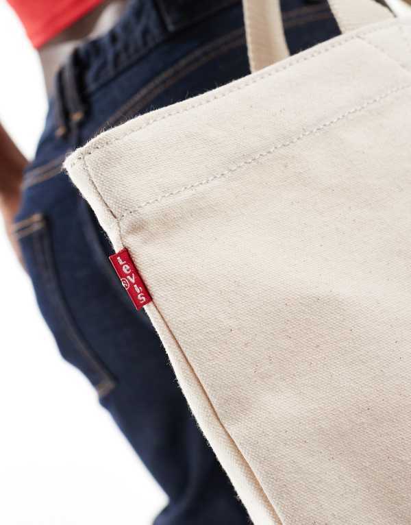 【送料無料】 リーバイス レディース トートバッグ バッグ Levi's tote bag with batwing logo in ecru ECRU