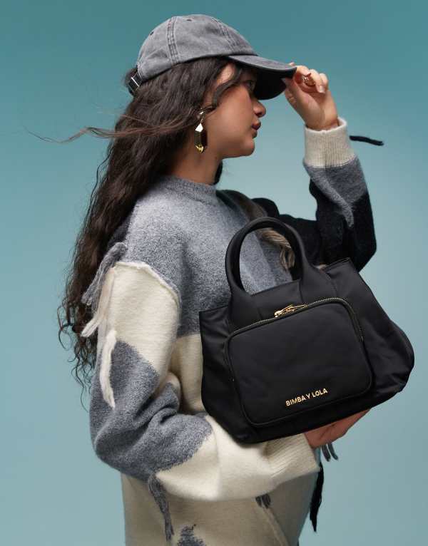 ̵ ӥХ ǥ ϥɥХå Хå BIMBA Y LOLA nylon grab handle bag wit...