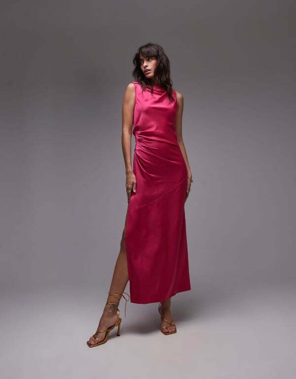 ̵ ȥåץå ǥ ԡ ȥåץ Topshop knot shoulder pintuck waist sa...