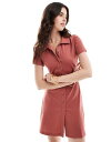 【送料無料】 エイソス レディース ワンピース トップス ASOS DESIGN collared mini column tea dress with but...