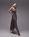 【送料無料】 トップショップ レディース ワンピース トップス Topshop embroidery and lace slip dress with fril...