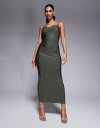 【送料無料】 エイソス レディース ワンピース トップス ASOS DESIGN sculpting jersey studded midi dress wit...
