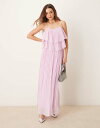 【送料無料】 ヴィラ レディース ワンピース トップス VILA pleated ruffle layer cami maxi dress in orchid ...