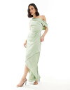 【送料無料】 ティエフエヌシー レディース ワンピース トップス TFNC Bridesmaid satin fallen shoulder maxi dres...