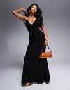 【送料無料】 ルルズ レディース ワンピース トップス Lulus plunge cami maxi dress in black Black