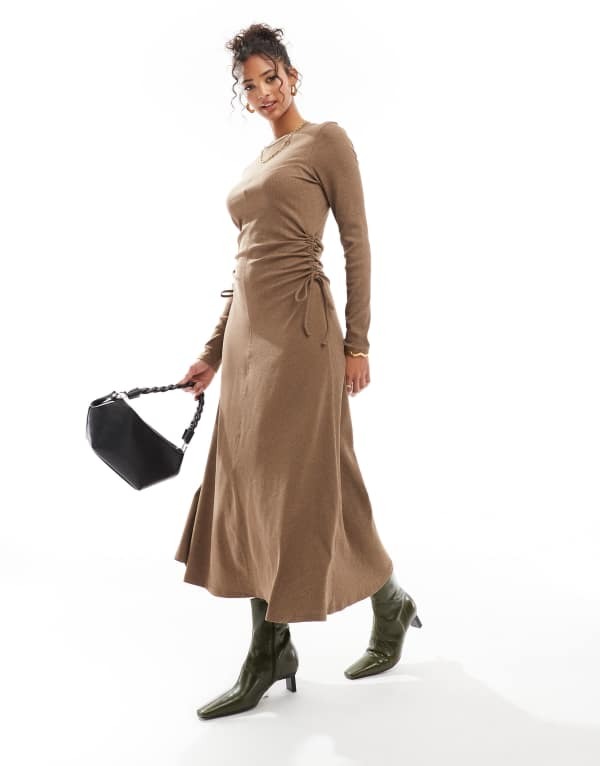 【送料無料】 エイソス レディース ワンピース トップス ASOS DESIGN ruched ti