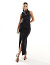 【送料無料】 エイソス レディース ワンピース トップス ASOS DESIGN structured hip tuck high neck midi dres...