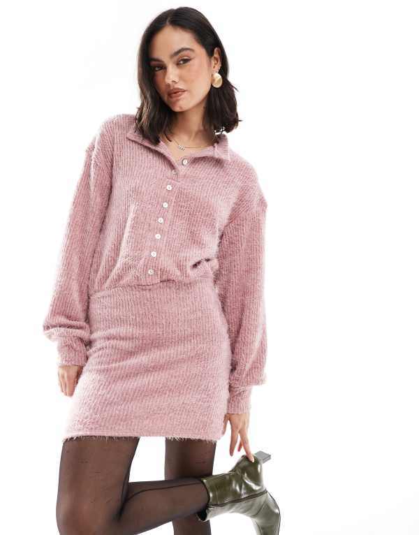 ̵  ǥ ԡ ȥåץ ASOS DESIGN super soft fluffy knot button...
