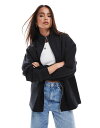 【送料無料】 エイソス レディース パーカー・スウェット アウター ASOS DESIGN high neck zip up sweatshirt in bla...