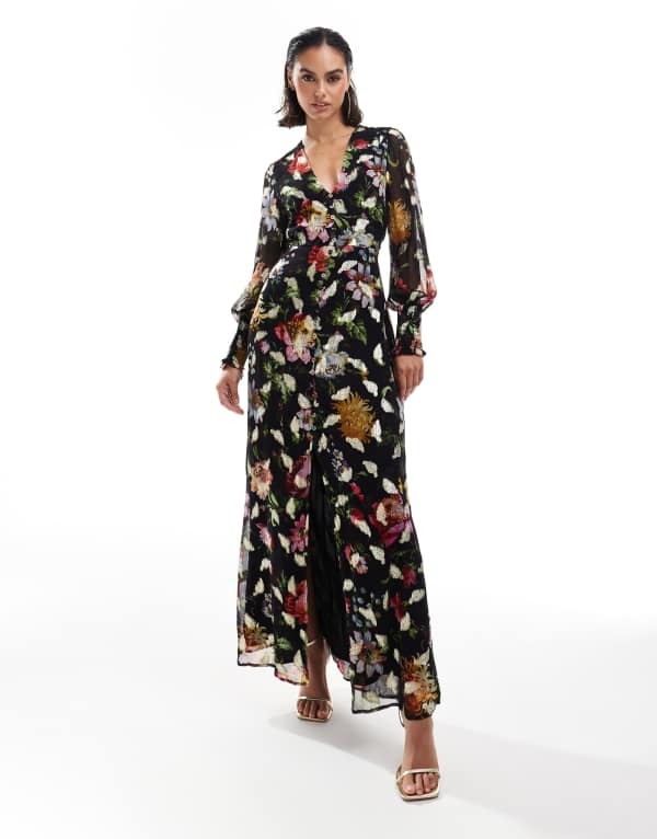 ̵ ۡסӡ ǥ ԡ ȥåץ Hope & Ivy button front midaxi dress ...