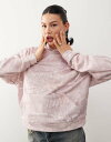 【送料無料】 コルージョン レディース パーカー・スウェット アウター COLLUSION oversized camo hoodie in pink wood...