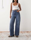 【送料無料】 リクレイム ヴィンテージ レディース デニムパンツ ボトムス Reclaimed Vintage baggy jeans in mid blue western wash Light blue wash
