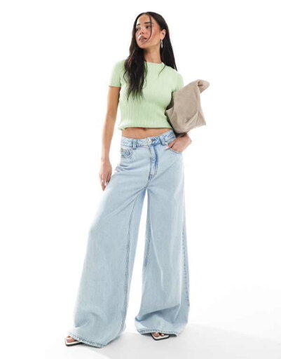 【送料無料】 エイソス レディース デニムパンツ ボトムス ASOS DESIGN soft wide leg jeans in light wash LIGHT WASH 【送料無料】 エイソス レディース デニムパンツ ボトムス ASOS DESIGN soft wide leg jeans in light wash LIGHT WASH