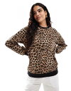 【送料無料】 スリードベア レディース パーカー・スウェット アウター Threadbare Ski sweatshirt in leopard print L...