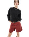 【送料無料】 プルアンドベアー レディース パーカー・スウェット アウター Pull&Bear oversized sweater in black Black