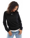 【送料無料】 エイソス レディース パーカー・スウェット アウター ASOS DESIGN regular fit sweatshirt in black Bl...