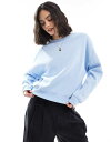 【送料無料】 オンリー レディース パーカー・スウェット アウター ONLY crew neck sweatshirt in pale blue LIGHT B...