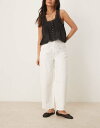 【送料無料】 エイソス レディース デニムパンツ ボトムス ASOS DESIGN denim arch leg pants in ecru Ecru