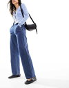 【送料無料】 ジェイディーワイ レディース デニムパンツ ボトムス JDY high waisted wide leg jeans in mid wash blue Medium blue denim