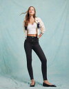 【送料無料】 ミスセルフフリッジ レディース デニムパンツ ボトムス Miss Selfridge skinny high waist jean in black wash Black(4)