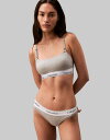 【送料無料】 カルバンクライン レディース ブラジャー アンダーウェア Calvin Klein Maternity nursing modern cotton scoop logo tape bralet in gray Gray(4)