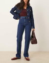 【送料無料】 カルバンクライン レディース デニムパンツ ボトムス Calvin Klein Jeans high rise straight jeans in dark wash Denim Dark(4)
