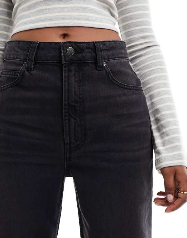 【送料無料】 エイソス レディース デニムパンツ ボトムス ASOS DESIGN wide leg dad jeans in black Black