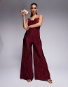 【送料無料】 エイソス レディース ジャンプスーツ トップス ASOS DESIGN plisse asymmetric drape cami jumpsuit...