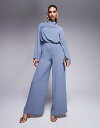 【送料無料】 エイソス レディース ジャンプスーツ トップス ASOS DESIGN cowl neck long sleeve jumpsuit with o...