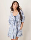 【送料無料】 フリーピープル レディース ジャンプスーツ トップス Free People striped oversized romper in oxford...