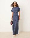 【送料無料】 エイソス レディース ジャンプスーツ トップス ASOS DESIGN linen look open back and ruched detai...