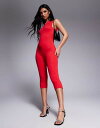 【送料無料】 エーエフアールエム レディース ジャンプスーツ トップス AFRM Tahlia boat neck open back capri length...