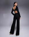 【送料無料】 エイソス レディース ジャンプスーツ トップス ASOS DESIGN angel sleeve jumpsuit with open back ...