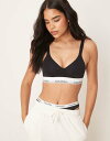 【送料無料】 カルバンクライン レディース ブラジャー アンダーウェア Calvin Klein Modern Cotton plunge lift bralette in black Black