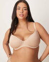 【送料無料】 エイソス レディース ブラジャー アンダーウェア ASOS DESIGN Curve molded t-shirt bra in beige Be...