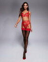 【送料無料】 アンサマーズ レディース ブラジャー アンダーウェア Ann Summers Capturing non-padded balcony bra with strapping details in red RED