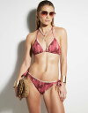 【送料無料】 リバーアイランド レディース トップのみ 水着 River Island palm print triangle bikini top in pink PINK(4)