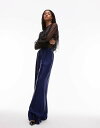 【送料無料】 エイソス レディース カジュアルパンツ ボトムス ASOS DESIGN satin jacquard 80s bloomer pants in navy Navy(4)