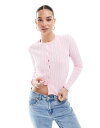 【送料無料】 エイソス レディース カーディガン アウター ASOS DESIGN knitted cardigan in pink pink