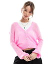 【送料無料】 オンリー レディース カーディガン アウター ONLY lightweight knitted cardigan in pink PINK