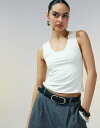 【送料無料】 エイソス レディース ベスト トップス ASOS DESIGN soft touch scoop neck tank top in cream C...
