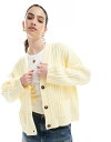 【送料無料】 エイソス レディース カーディガン アウター ASOS DESIGN boxy longline ribbed cardigan in butte...