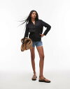 【送料無料】 マンゴ レディース シャツ トップス Mango premium linen shirt in black Black