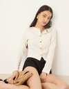 【送料無料】 エイソス レディース カーディガン アウター ASOS DESIGN textured cardigan with golden button d...