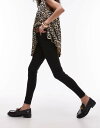 【送料無料】 トップショップ レディース レギンス ボトムス Topshop full length heavy weight legging in black...