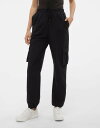 【送料無料】 ヴェロモーダ レディース カジュアルパンツ ボトムス Vero Moda cuffed cargo pants in black Black