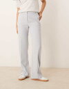 【送料無料】 エイソス レディース カジュアルパンツ ボトムス ASOS DESIGN tailored high rise straight leg pants in light blue Light Blue(4)