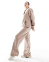 【送料無料】 コットンオン レディース カジュアルパンツ ボトムス Cotton On classic fleece wide leg sweatpant in mocha - part of a set Mocha(4)
